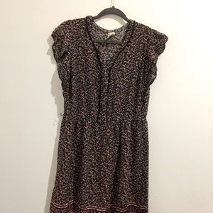 Dark Floral Skater Dress